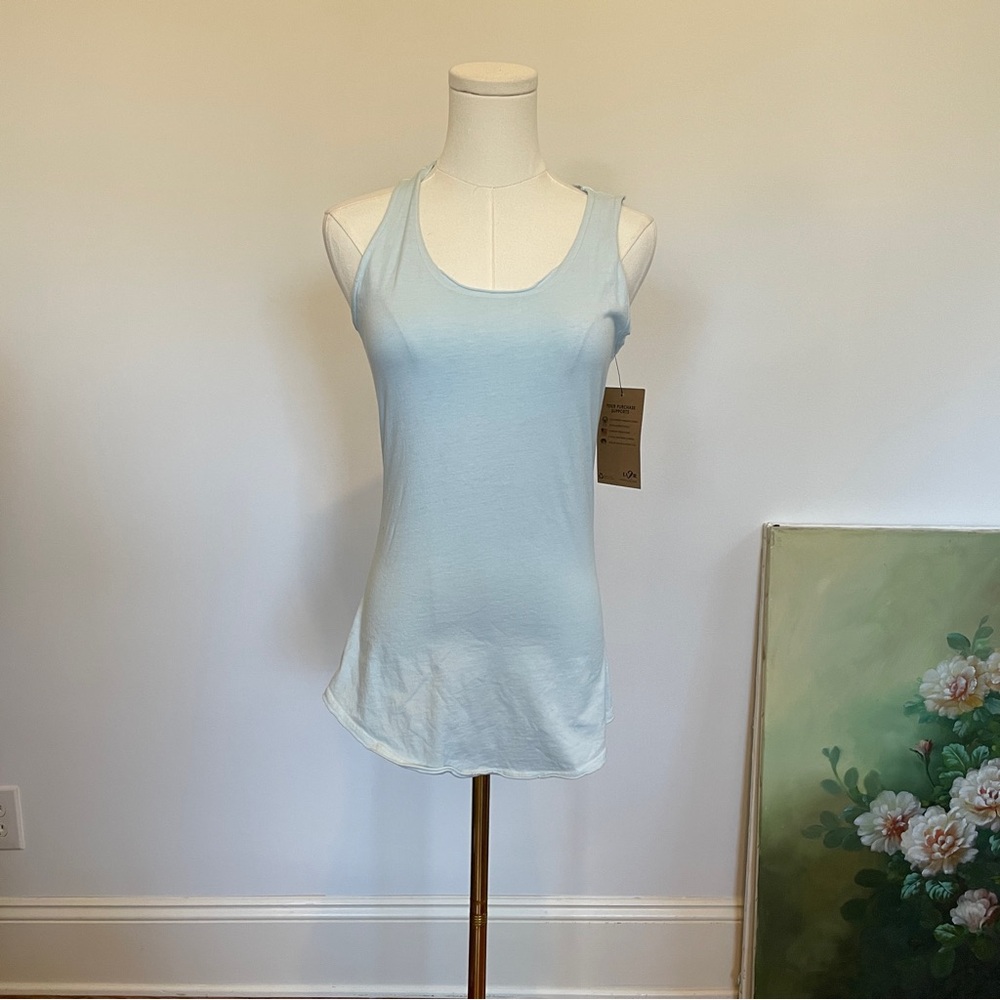 LVR Minimalist Organic Cotton Tank Womens S Capsule Sustainable USA Blue Gift